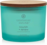 Chesapeake Bay Candle Mind & Body 3-Wick Coffee Table Jar Candle, Nourish + Renew (Coconut & Sandalwood)