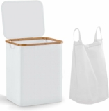 66L Laundry Hamper with Lid and Liner Bag, 19.7″