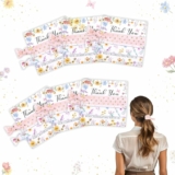 6Packs Wild Flower Themed Elastic Hair Ties/Bands Party Favors