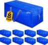 8-Pack Heavy Duty Storage Bags w/Strong Handle & Zippers