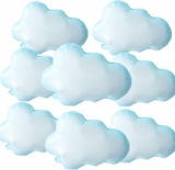 8 Pieces 27 Inches White Cloud Balloons