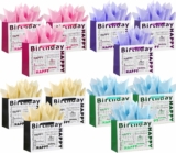 12 Pack Birthday Gift Bags w/ Tissue Paper