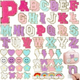 84 Pcs Chenille Letter Patches Self Adhesive
