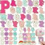 84 Pcs Chenille Letter Patches Self Adhesive