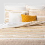 8-Pc Threshold Queen Whately Comforter Set Yellow/Off-White