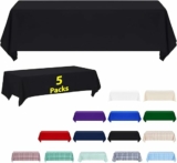 5 Pack Rectangle Polyester Tablecloth 90 x 156 Inch