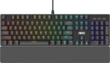 AOC Gaming Full RGB Mechanical Keyboard, 104-Key Outemu Blue Switches, Full NKRO, Detachable Wrist Rest, Light FX RGB