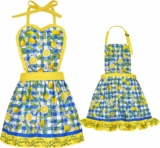 Set of 2 Mommy & Me Summer Lemon Print Apron Set