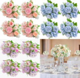 4-Pack Artificial Mixed Flower Bouquets