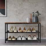 3-Tier Engineered Wood Shoe Rack Bench