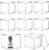 12-Pack Acrylic Box Clear Box with Lid