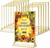 12-Pack Acrylic Sign Holder 8.5×11