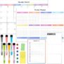 Fridge Magnetic Calendar Whiteboard Sets with Markers, Eraser, & Stickers