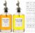 2-Pack Olive Oil Dispenser Bottles Set with Gold Lids & 24 Labels