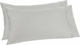 2-Pack Amazon Aware 100% Organic Cotton 300 Thread Count Pillowcase Set, Light Gray, Standard