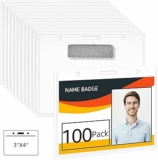 100-Count Amazon Basics Horizontal Magnetic Badge Holder