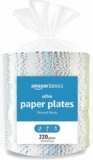 120-Count Amazon Basics Ultra Paper Plates, 8.62 Inch, Disposable