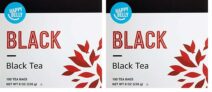 2-Pack 100-Count Amazon Brand – Happy Belly Tea Bags, Black