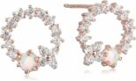 Amazon Collection Created Opal and Cubic Zirconia Constellation Circle Stud Earring in Sterling Silver