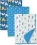 3-Pack Amazon Essentials Boys’ Baby Disney Swaddle Blankets