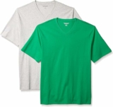 2-Pack Amazon Essentials Men’s Regular-Fit Short-Sleeve V-Neck T-Shirt, Size Medium