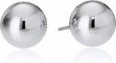 Amazon Essentials Plated Sterling Silver Polished Ball Stud Earrings