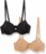 2-Pack Amazon Essentials Womens Demi Cup Cotton Bra