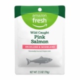 Amazon Fresh, Skinless & Boneless Pink Salmon Pouch, 2.5 Oz