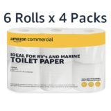 24-Rolls AmazonCommercial 2-Ply Quick Dispensing Toilet Paper for RV’s & Marine, Waste-Tank Compatible, Unscented, 7200 Count5