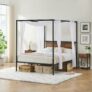 Canopy Bed Frame Queen Size