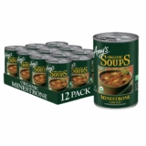 12-Pack Amy’s Soup, Vegan Hearty Minestrone, Made With Organic Vegetables, Beans and Pasta in Tomato Broth, Canned Soup, 14.1 Oz