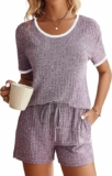 2 Piece Women’s Ribbed Sleepwear Outfit
