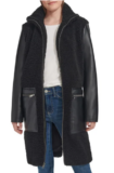 Andrew Marc Ladies’ Faux Leather Mixed Media Coat