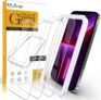 3-Pack iPhone 13/14 Tempered Glass with Hard Case