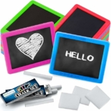 24 Sets Neon Chalkboard w/ Sticks & Eraser