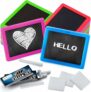 24 Sets Neon Chalkboard w/ Sticks & Eraser