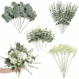 50-Pcs Artificial Greenery Stems Box Set (4 Kinds)