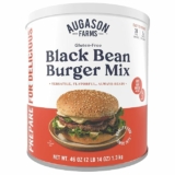 Augason Farms Black Bean Burger Mix Can, Certified Gluten Free, Emergency Food Supply, Everyday Meals, 38 Servings
