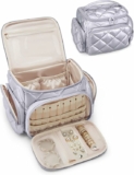 BAGSMART Large Makeup Bag with Jewelry Organizer