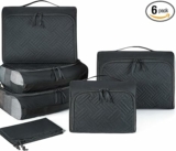 Set of 6 BAGSMART Quilted Packing Cubes for Travel