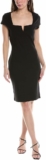 BCBGeneration Women’s Cap Sleeve Square Neck and V Notch Midi Day Dress