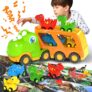 5-Pc Dinosaur Transport Carrier Truck with Play Map