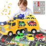 5-Pc Construction Vehicle Toys with Play Map