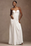 BHLDN Simone Strapless Bustier Ruched Wedding Gown