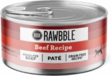 24-Cans BIXBI Rawbble Beef Pate Recipe Cans – Grain Free, Protein Rich, 5 oz