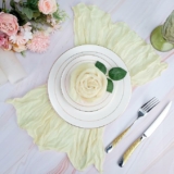 24 Pack Ivory Cheesecloth Napkins, 19.7×17.7 Inches