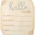 Wooden Birth Announcement Plaques Hello World Newborn Sign Board