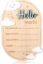 Wooden Birth Announcement Plaques Hello World Newborn Sign Board