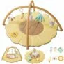 Sunflower Shaped Tummy Time Mat with 6 Detachable Toys