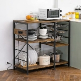 4 Tier Bakers Rack with Power Outlet